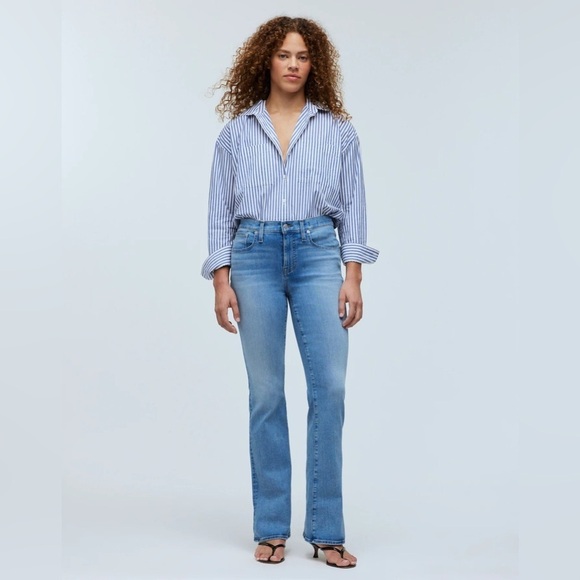 Madewell Denim - Madewell High Rise Kick Out Flare Jeans 28T Tall Stretch Denim